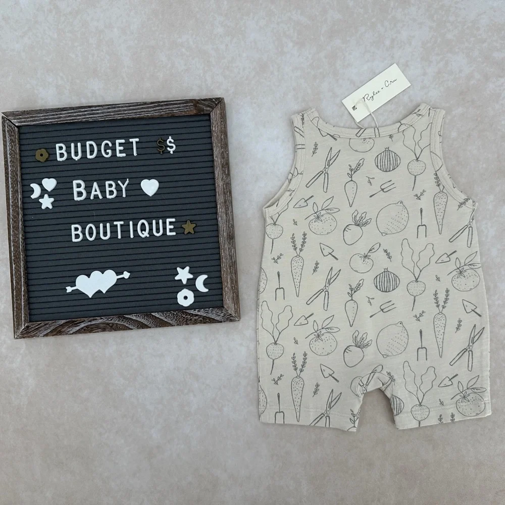 New Rylee + Cru Vegetable Garden Romper